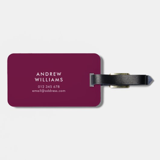 Moderne groene en Paarse gelaagde geometrie Bagagelabel (Achterkant horizontaal)