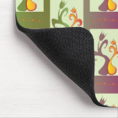 Moderne groene en paarse Tulip Couple-patroon Muismat (Hoek)