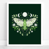 Moderne groene en witte abstracte motillustratie poster