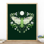 Moderne groene en witte abstracte motillustratie poster
