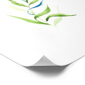 Moderne groene en witte botanische afdrukken poster (Hoek)