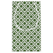 Moderne groene en witte geometrische monogrammen n klein cadeauzakje (Achterkant)