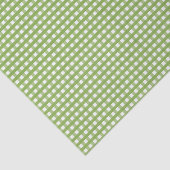 Moderne groene en witte Gingham-patroon Favor Tissuepapier (Detail)