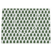 Moderne Groene en Witte Kerstboom Gift Bag Groot Cadeauzakje (Voorkant)