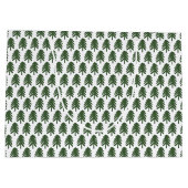 Moderne Groene en Witte Kerstboom Gift Bag Groot Cadeauzakje (Achterkant)