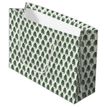 Moderne Groene en Witte Kerstboom Gift Bag