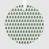 Moderne groene en witte kerstboom ornament (achterkant)