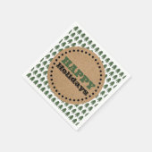 Moderne groene en witte kerstboom servet (Hoek)