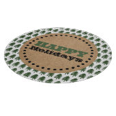 Moderne groene en witte kerstboom snijplank (Hoek)