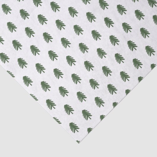 Moderne groene en witte kerstboom tissuepapier (Detail)