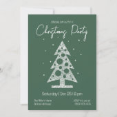 Moderne groene en witte kerstfeest uitnodiging (Voorkant)