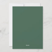 Moderne groene en witte kerstfeest uitnodiging (Achterkant)
