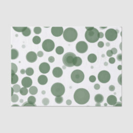 Moderne groene en witte polka stippen bubbels fees tissuepapier