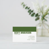 Moderne groene en witte sociale media visitekaartje (Staand voorkant)