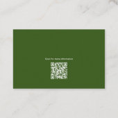 Moderne groene en witte sociale media visitekaartje (Achterkant)