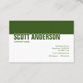 Moderne groene en witte sociale media visitekaartje (Voorkant)