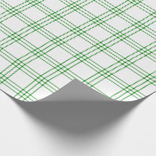 Moderne groene en witte spelden |Groot patroon| Cadeaupapier (Hoek)