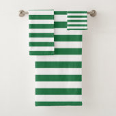 Moderne groene en witte streep bad handdoek (Insitu)