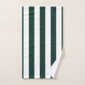 Moderne groene en witte strepen minimalistisch bad handdoek (Handdoek)