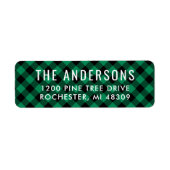 Moderne groene en zwarte buffelfeestdag etiket (Voorkant)