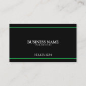 Moderne groene en zwarte landschapstechnicus in ge visitekaartje (Achterkant)