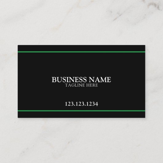 Moderne groene en zwarte landschapstechnicus in ge visitekaartje (Achterkant)