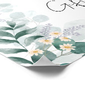 Moderne groene eucalypte Kaarten en cadeaubonzen Poster (Hoek)