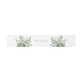 Moderne groene eucalyptus bruiloft uitnodigingen wikkel (Vlak)