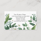 Moderne groene Eucalyptus Geometric Lijst Business Visitekaartje (Achterkant)