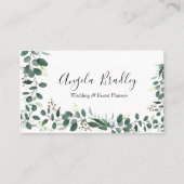 Moderne groene Eucalyptus Geometric Lijst Business Visitekaartje (Voorkant)