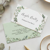 Moderne groene Eucalyptus Geometric Lijst Visitekaartje