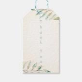  moderne groene eucalyptus springt rond cadeaulabel (Voorkant)