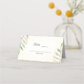 moderne groene eucalyptus springt rond plaatskaartje (Achterkant)