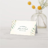 moderne groene eucalyptus springt rond plaatskaartje (Voorkant)