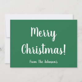 Moderne Groene Familie Kerst Kaart