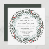 Moderne groene feestdag  kaart (Voorkant / Achterkant)