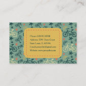 Moderne groene fietsen Patroon Professionele fiets Visitekaartje (Achterkant)