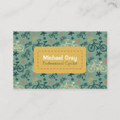 Moderne groene fietsen Patroon Professionele fiets Visitekaartje (Voorkant)