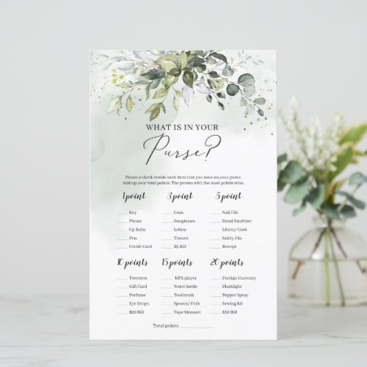 Moderne groene foliage wat er in je portemonnee zi (Staand voorkant)