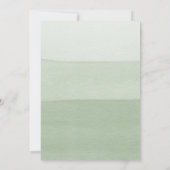 Moderne groene formele trouwuitnodiging kaart (Achterkant)