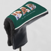 Moderne groene Foto Golf Gepersonaliseerd Gift voo Golfheadcover (3/4 voorkant)