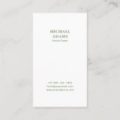 Moderne groene foto Visitekaartjes voor sociale me (Achterkant)