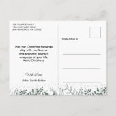 Moderne Groene Fotocollage Vrolijk Kerstfeest Briefkaart (Achterkant)