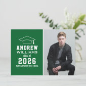 Moderne groene fotograaf kaart (Staand voorkant)