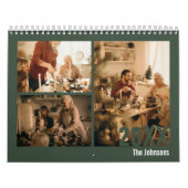 Moderne groene fotokalender kalender (Hoes)