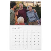 Moderne groene fotokalender kalender (Jan 2027)