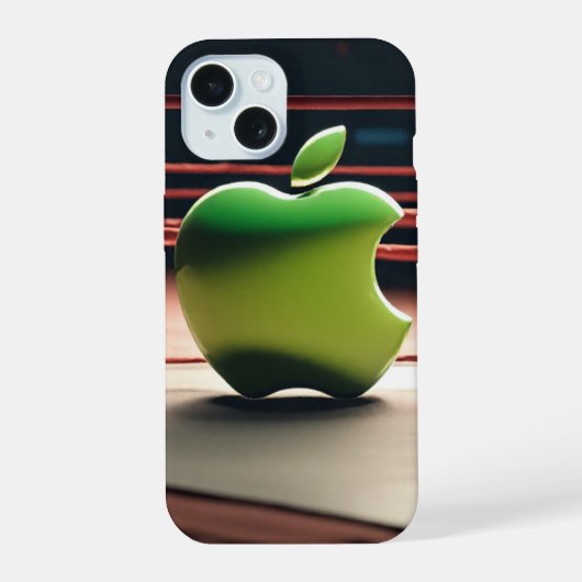 Moderne groene fruit geïnspireerde iPhone 15 Pro H Case (Achterkant)