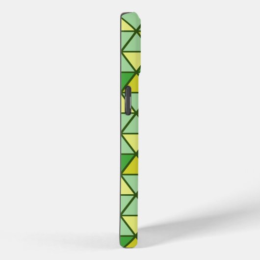 Moderne groene gele driehoek Geometrisch patroon Case-Mate iPhone Case (Achterkant / Rechts)