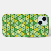 Moderne groene gele driehoek Geometrisch patroon Case-Mate iPhone Case (Achterkant (horizontaal))