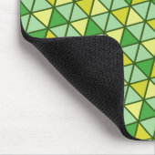 Moderne groene gele driehoek Geometrische vectorku Muismat (Hoek)